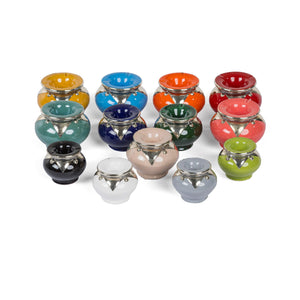 Cenicero árabe de cerámica y alpaca tallada 3 tamaños