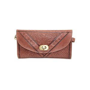 Monedero marroquí de cuero natural con asa - Varios colores