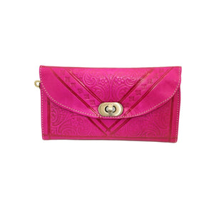 Monedero marroquí de cuero natural con asa - Varios colores