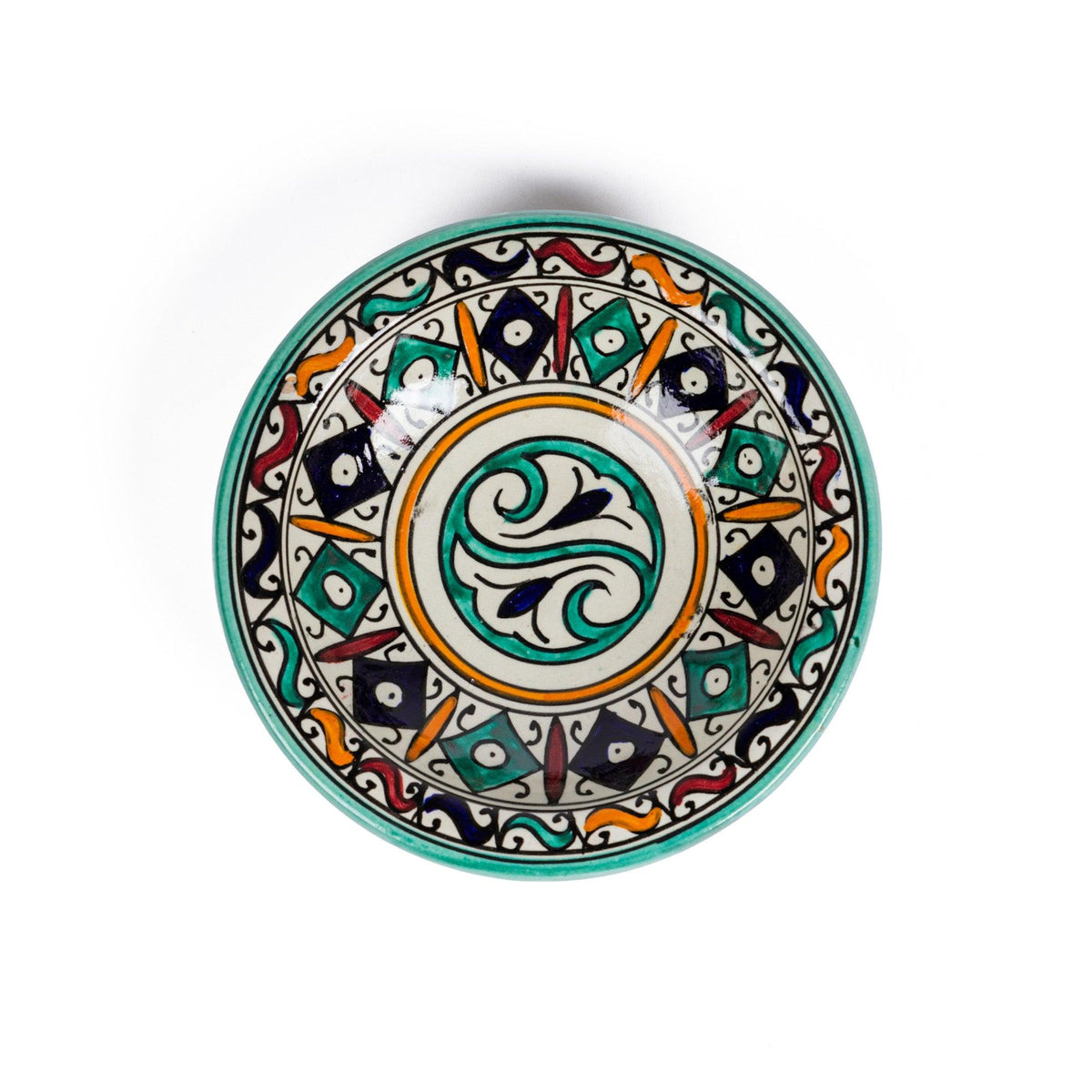 Plato árabe de cerámica de Fez 18cm