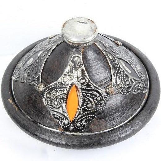 Tajin Árabe de Cerámica con Alpaca y Hueso - 2 Tamaños